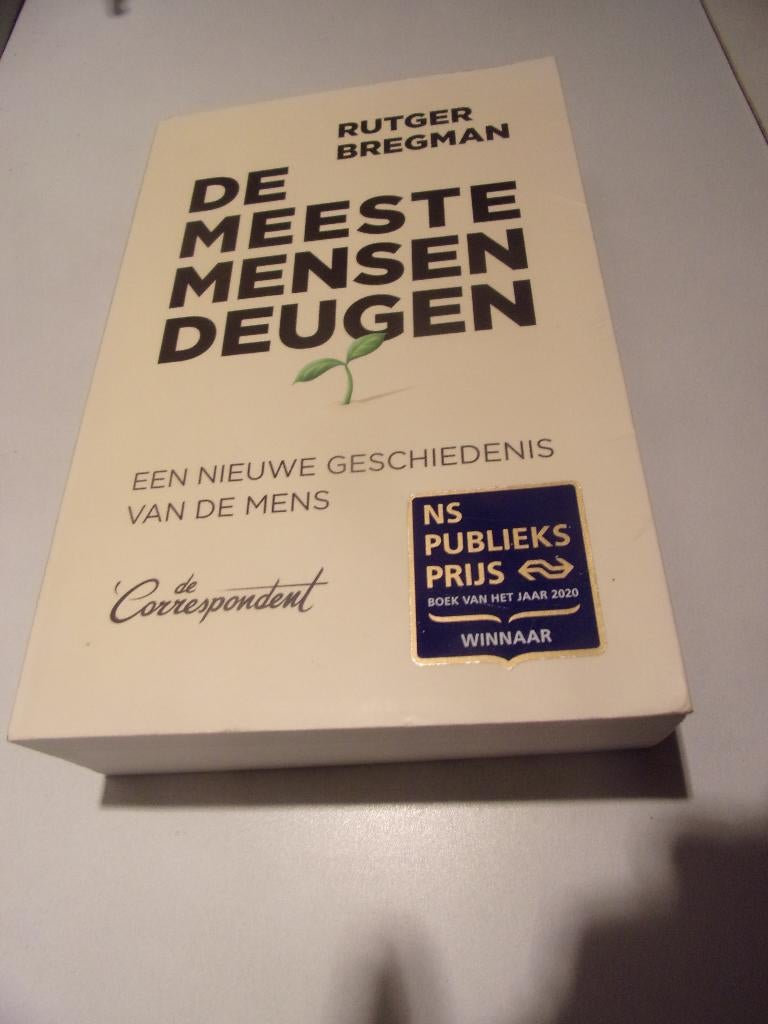 DE MEESTE MENSEN DEUGEN  (Rutger Bregman)  2020, Boeken, Ophalen of Verzenden, Zo goed als nieuw