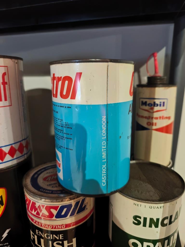 Bidon d’huile olieblik olie blik oil can vintage, Enlèvement ou Envoi, Utilisé, Emballage