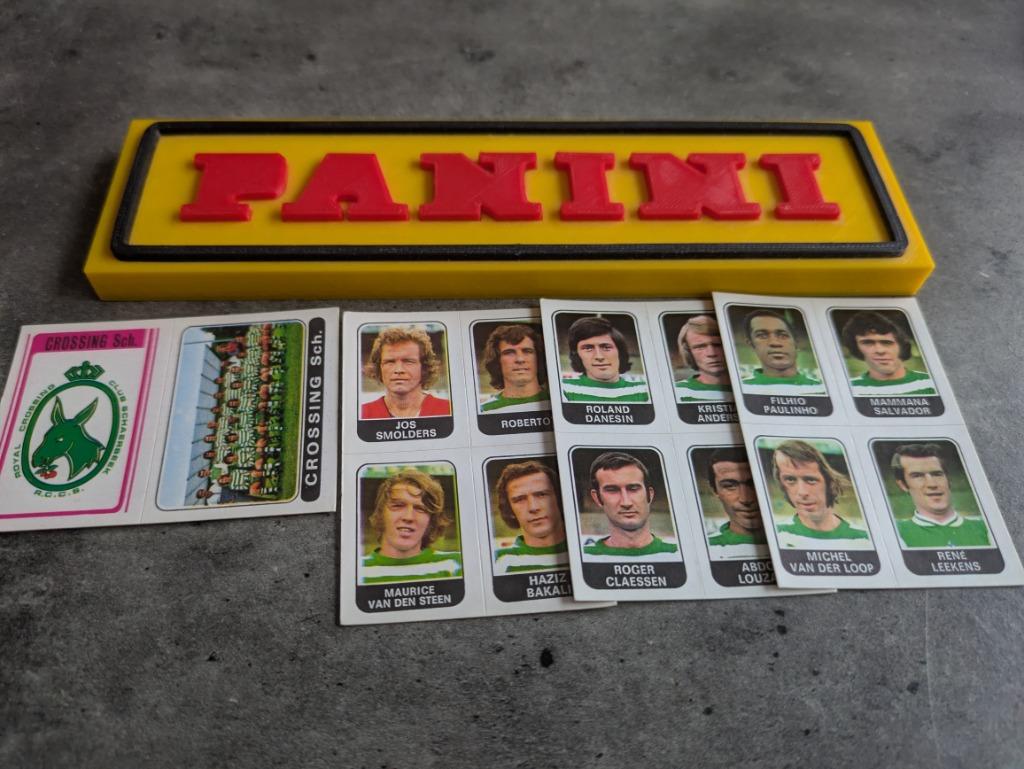 PANINI FOOTBALL 1973/74 CROSSING 4X STICKERS 1973, Verzenden, Zo goed als nieuw