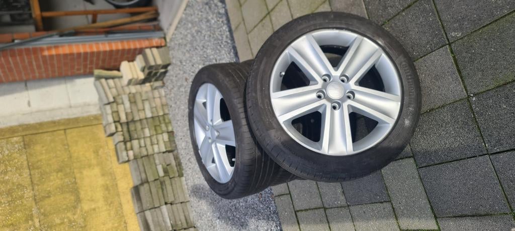 4 continental banden te koop inclusief aluminium velgen., Auto-onderdelen, Ophalen of Verzenden, Gebruikt