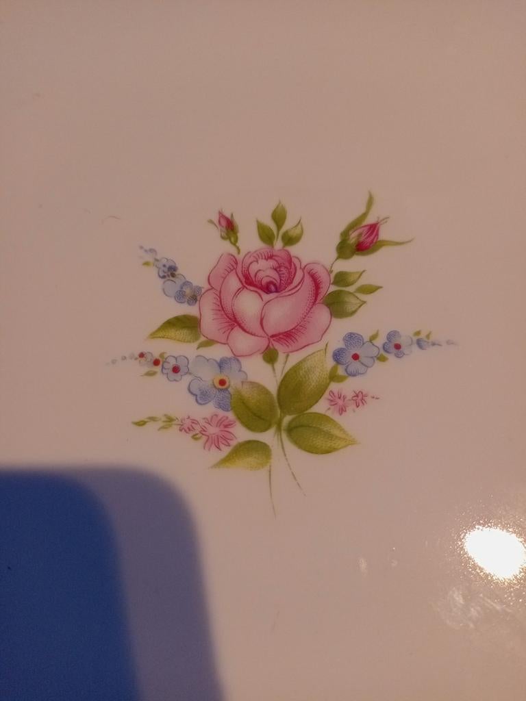 Koffieservies porselein wit versierd, Antiquités & Art, Antiquités | Services (vaisselle) complet, Enlèvement