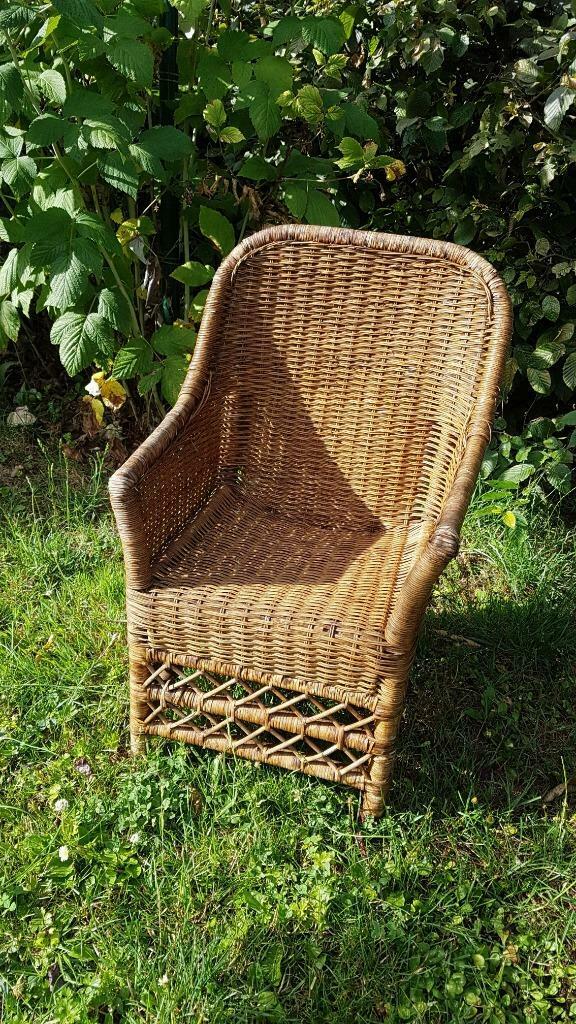 antiek rieten rotan kinderstoel, Ophalen