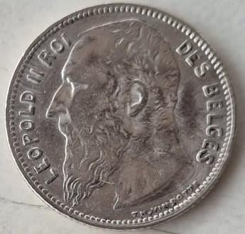 pièce de monnaie 1 Fr Léopold-II ROI DES BELGES 1904, Monnaie en vrac, Argent, Argent, Envoi