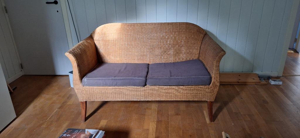 vintage tweezit in riet, Ophalen