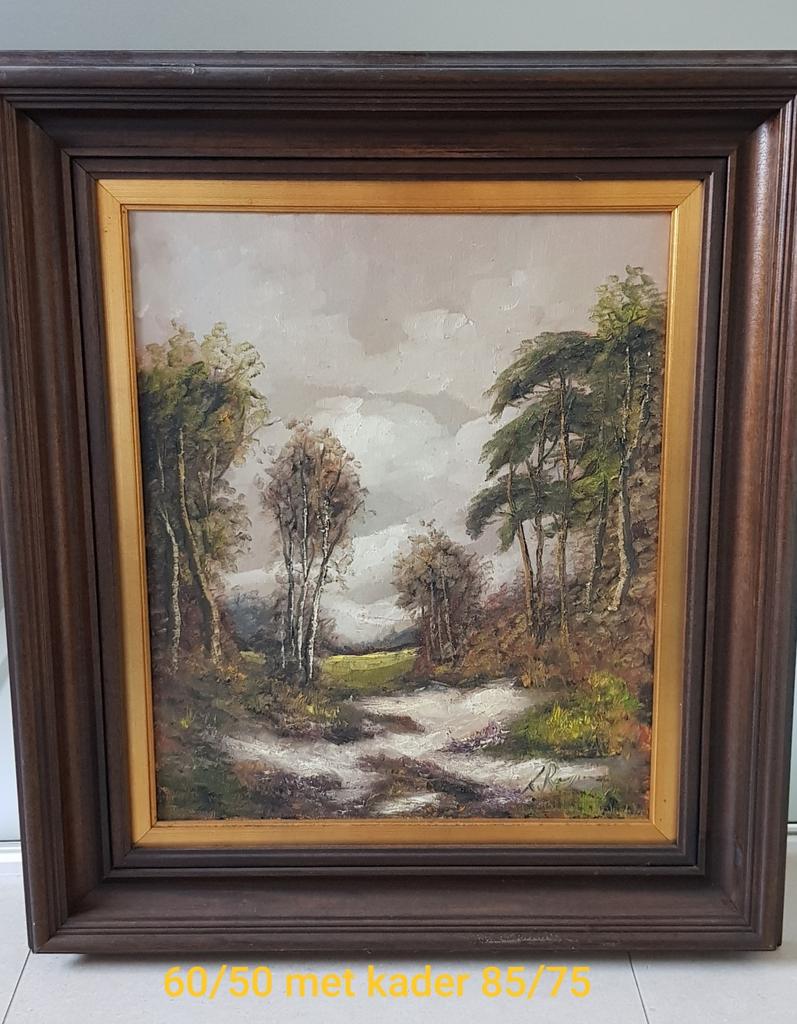 peinture avec cadre sur toile, Enlèvement
