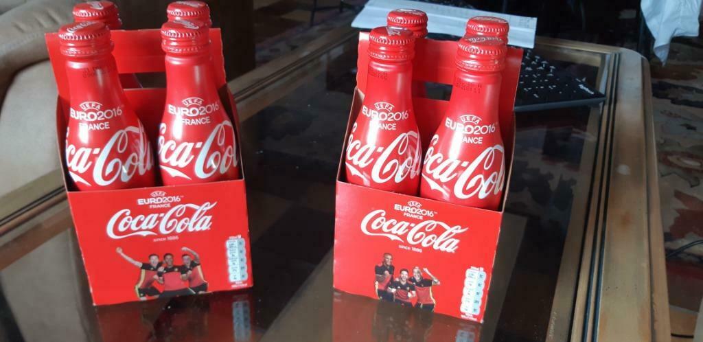 Set 8 Coca Cola aluminium flessen Red Devils Belgium EURO 16, Enlèvement ou Envoi, Neuf, Autres types