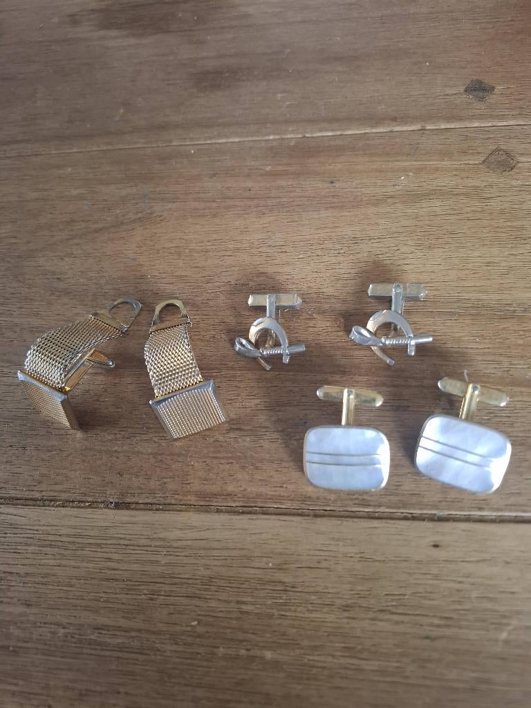 Lot boutons de manchette, Enlèvement, Utilisé, Autres matériaux, Doré