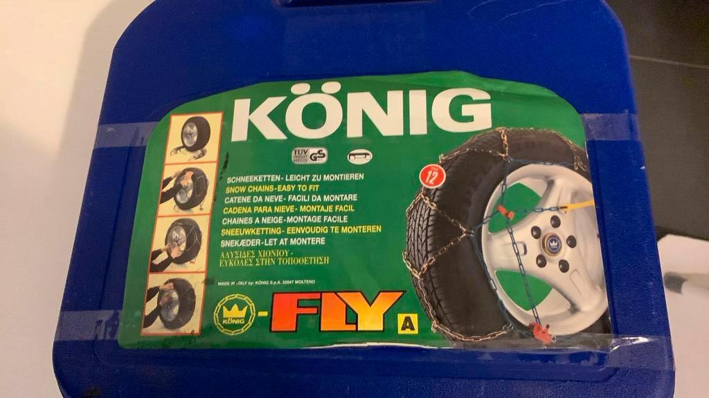 König sneeuwkettingen T2 12mm -1 keer gebruikt, Enlèvement, Comme neuf