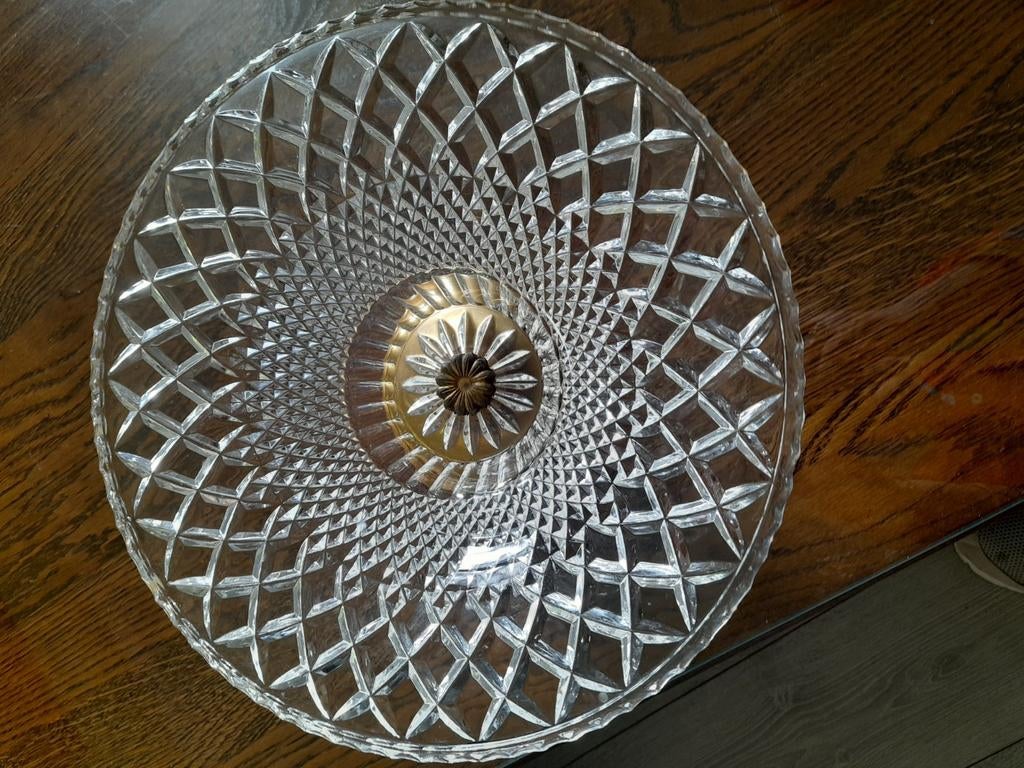 Bol à fruits en cristal vintage, Enlèvement ou Envoi, Rond, Verre, Utilisé