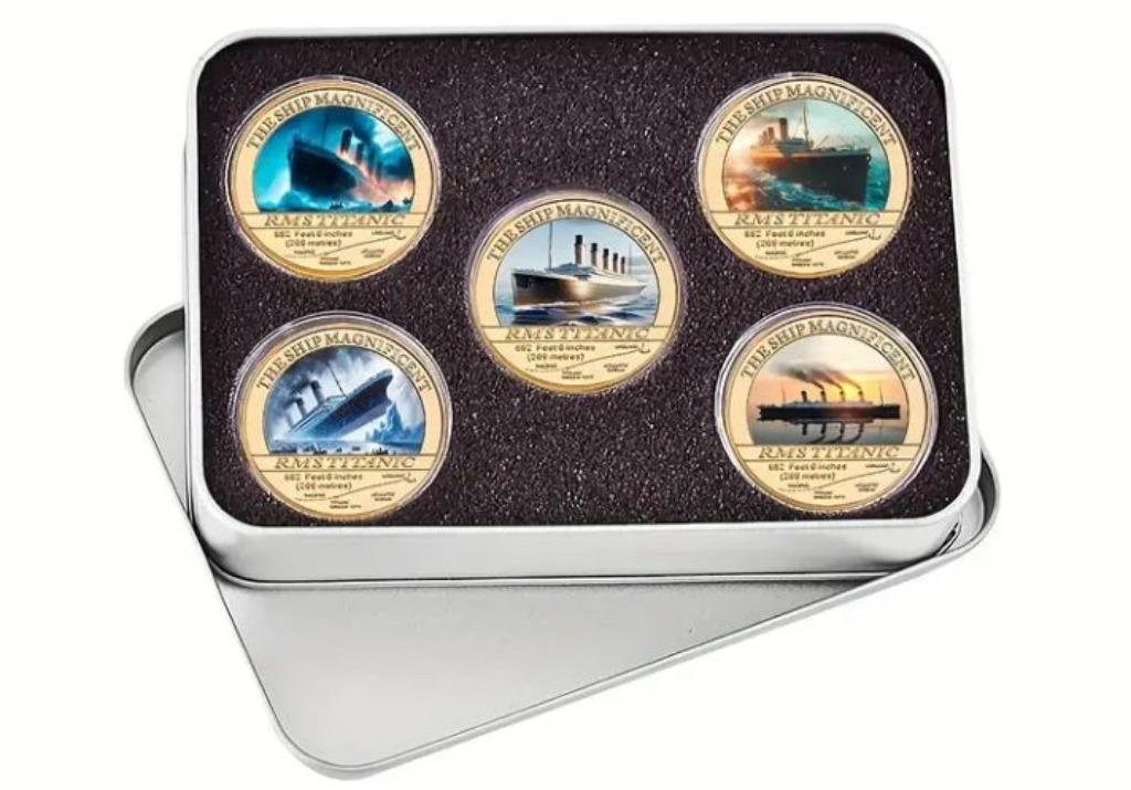 Titanic goudkleurige herdenkingsmunten, Postzegels en Munten, Verzenden
