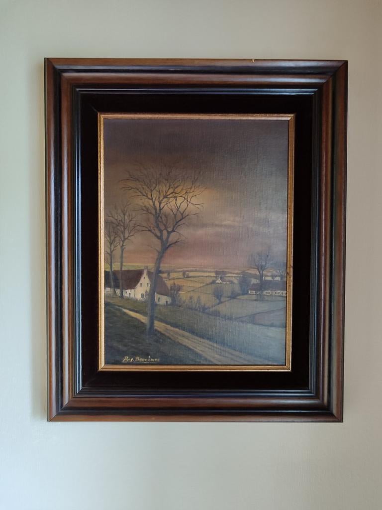 Peinture : Roger Beeckwee, peintre, Wetteren, paysage, Enlèvement