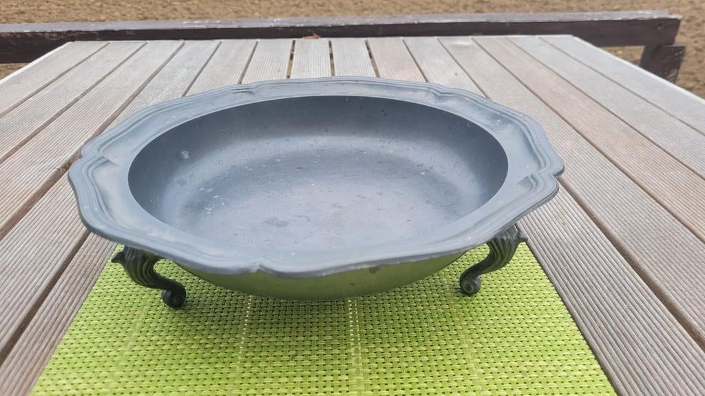 Grande coupelle en étain  32 cm diamètre  1 kg 900, Enlèvement ou Envoi