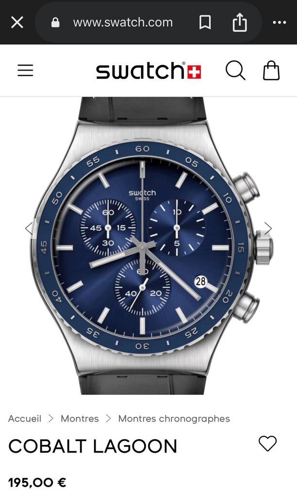 Montre Swatch Irony (YVS496), Neuf, Enlèvement ou Envoi, Cuir, Swatch