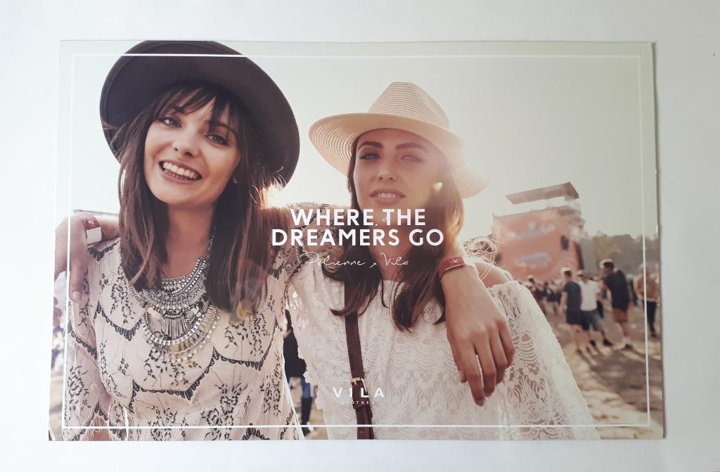 Vintage reclamepaneel Villa Clothes, Ophalen, Gebruikt, Reclamebord