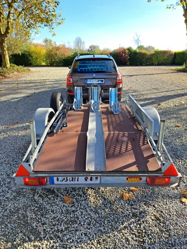 Motoraanhangwagen (mototrailer) rijbewijs B te huur, Ophalen