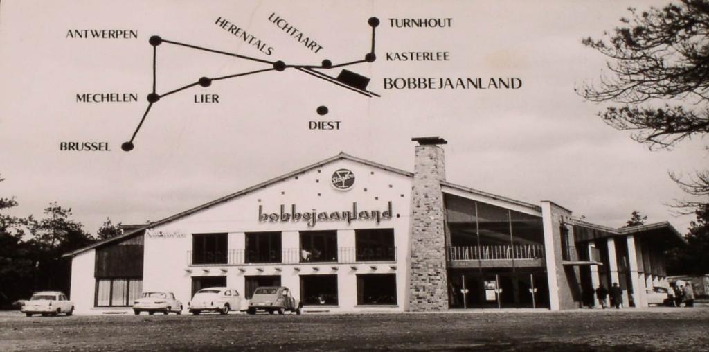 Oude postkaart van Bobbejaanland getekend door Nonkel Bob, Ophalen of Verzenden, 1960 tot 1980, Ongelopen, Antwerpen