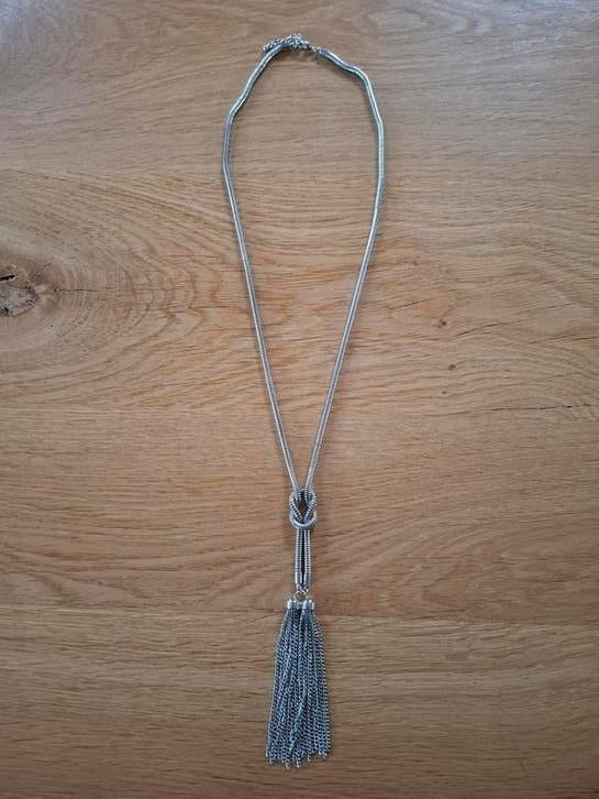 Lange ketting zo´n 50 cm, Ophalen, Zo goed als nieuw, Zilver