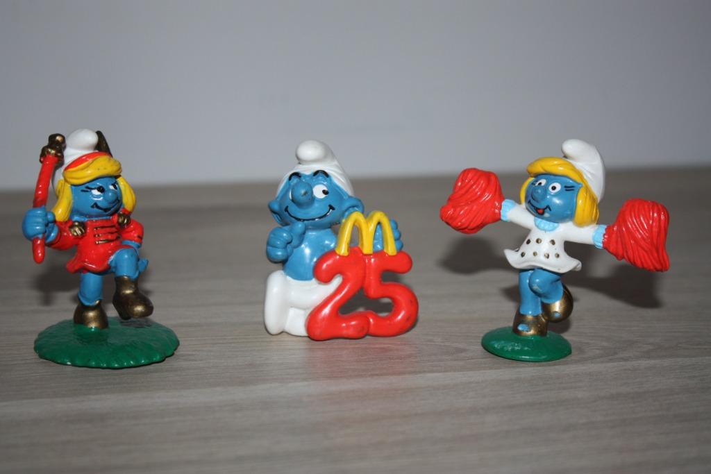 3x smurfin 25 jaar MC Donalds , Peyo 1996 , zeer goede staat, Collections, Schtroumpfs, Enlèvement ou Envoi, Comme neuf, Schtroumpfette
