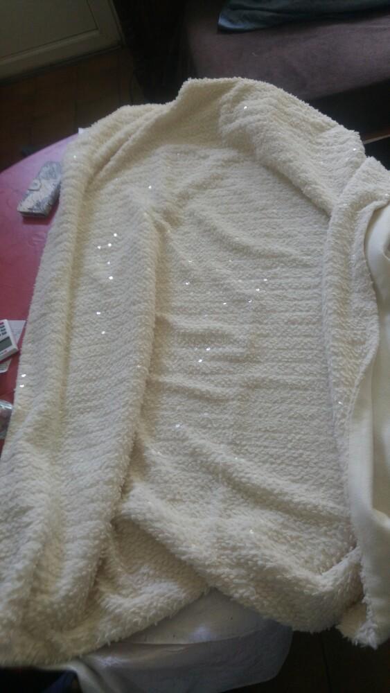 Vintage drap couvre lit blanc cassé 100 x 160cm, Enlèvement ou Envoi, Comme neuf, Blanc