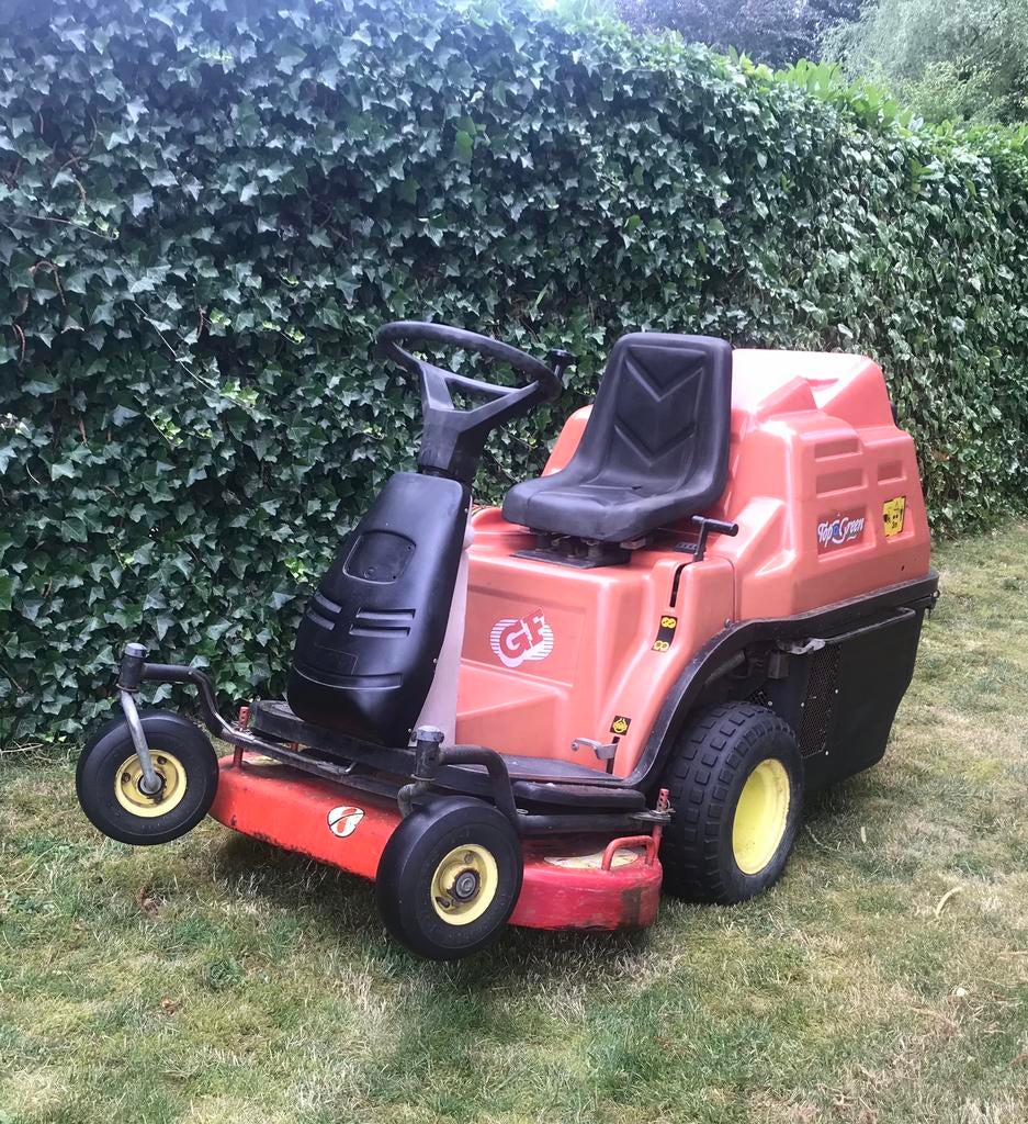 Te koop Gianni Ferrari zitmaaier professioneel, Jardin & Terrasse, Tondeuses autoportées, Enlèvement ou Envoi, Comme neuf, Bac de ramassage