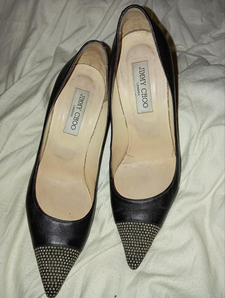 JIMMY CHOO London, stilletos bleu foncé, taille 39, Vêtements | Femmes, Enlèvement ou Envoi, Comme neuf