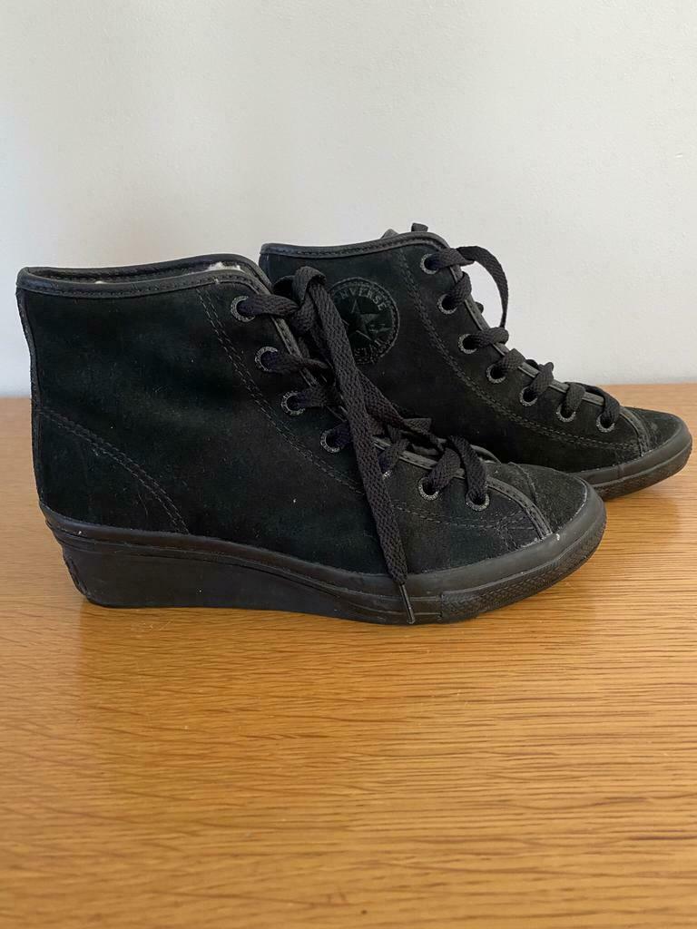 Converse compensées noir pointure 35,5, Vêtements | Femmes, Converse, Comme neuf, Noir