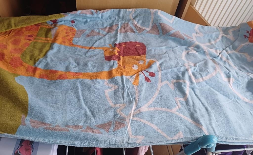 Donsovertrek (flanel) diertjes, Garçon ou Fille, Autres couleurs, Housse de couette, Comme neuf