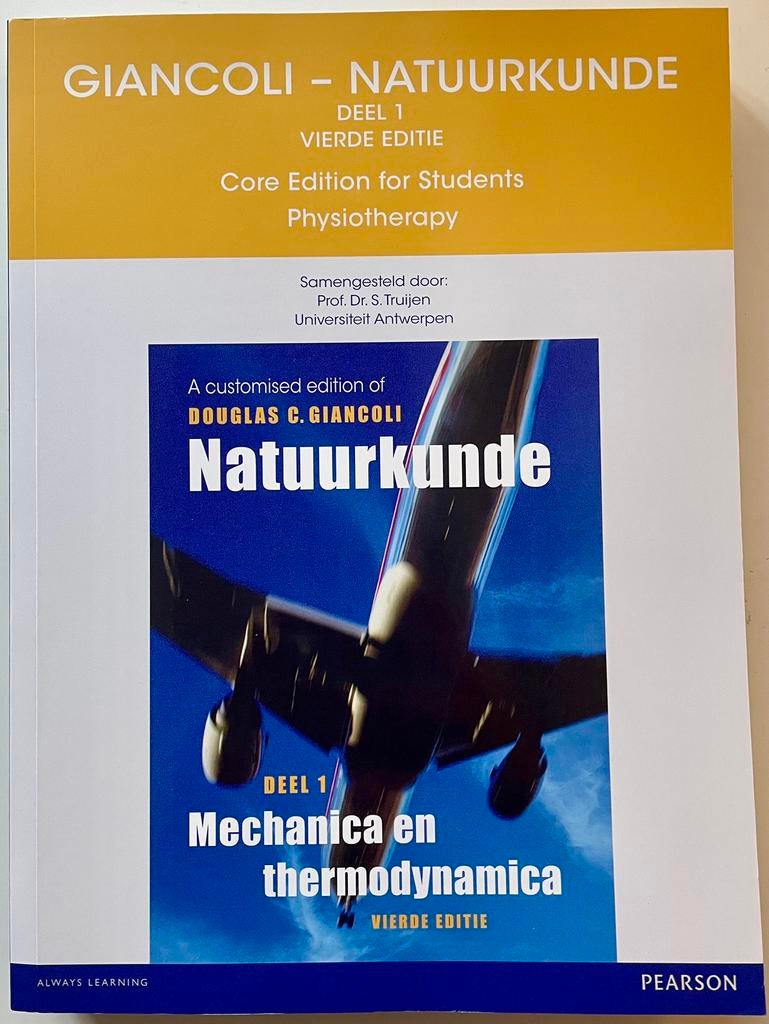 Giancoli - Natuurkunde Deel 1, 4e editie, Boeken, Ophalen of Verzenden, Zo goed als nieuw, Hoger Onderwijs, Pearson