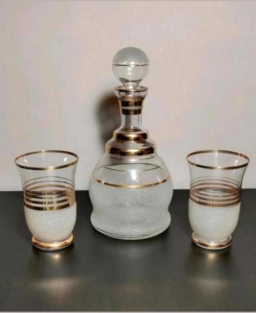 Art-déco karaf met glazen Booms glas, Enlèvement ou Envoi