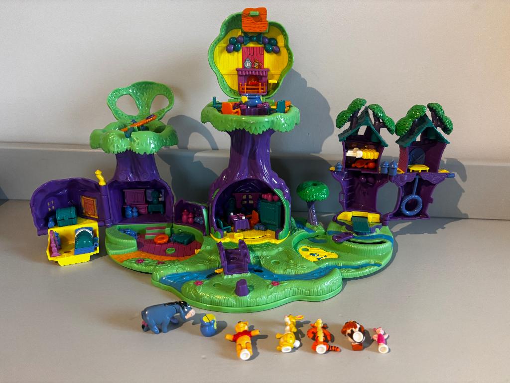 Polly Pocket Bluebird vintage Winnie l'ourson bois 100 acres, Collections, Jouets miniatures, Comme neuf, Enlèvement ou Envoi