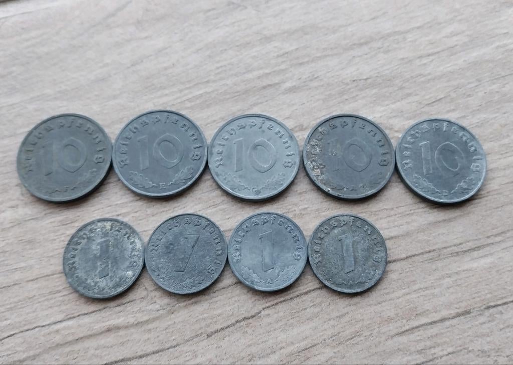 Pièces allemandes ww2 reichspfenning, Enlèvement ou Envoi