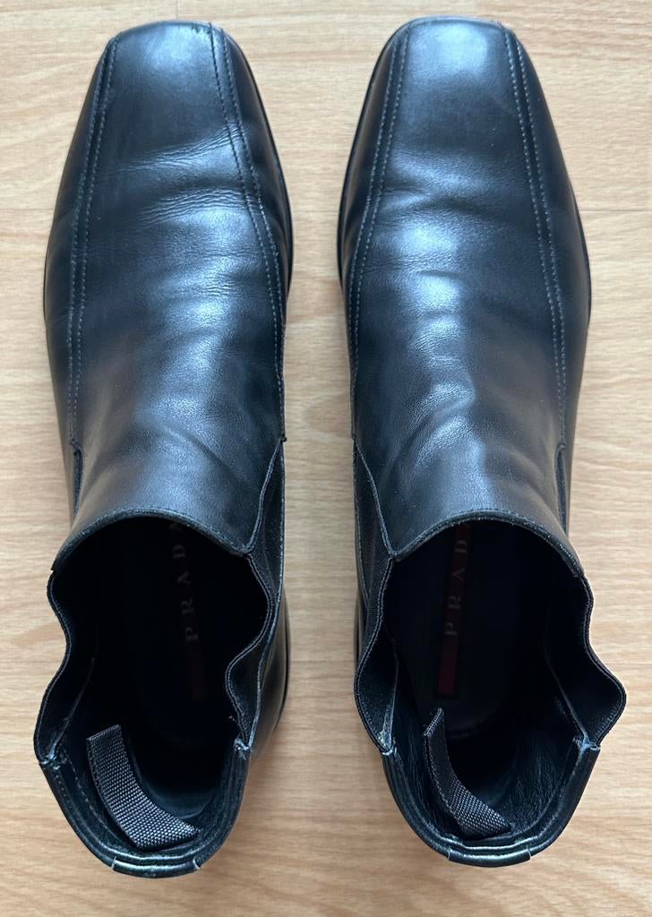 PRADA Chaussures Leather Chelsea Boots Shoes Men AUTHENTIQUE, Kleding | Heren, Schoenen, Gedragen, Boots, Zwart, Ophalen