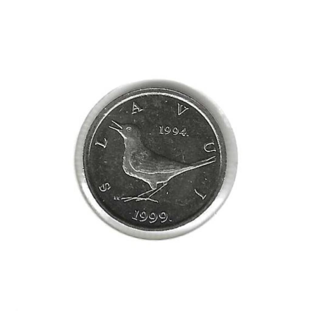 Kroatië, 1 Kuna 1999, 5th Ann. of Kuna., Postzegels en Munten, Ophalen of Verzenden, Overige landen, Losse munt