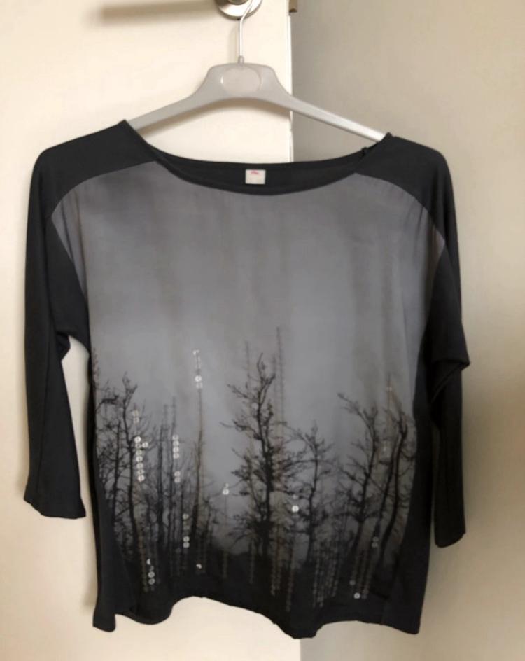 Dun shirt / top met halflange mouwen en pailletjes, Enlèvement ou Envoi, Comme neuf