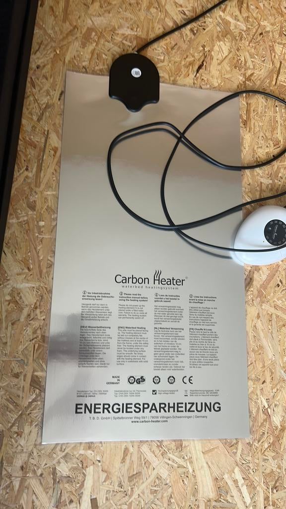 Carbon waterbed verwarmingselement, Ophalen, Zo goed als nieuw