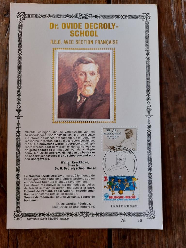 Postzegel Decroly, Ophalen of Verzenden