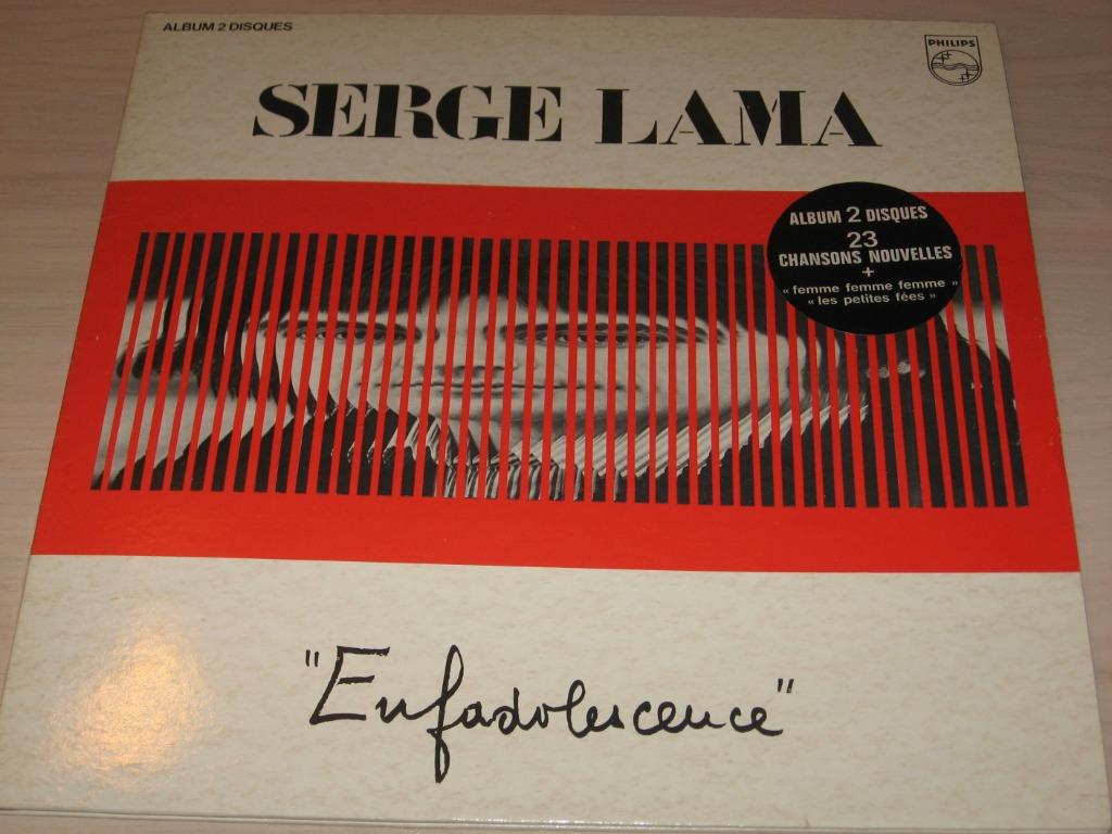 Double vinyl 33 tours serge lama Enfadolescence, Enlèvement ou Envoi, Comme neuf