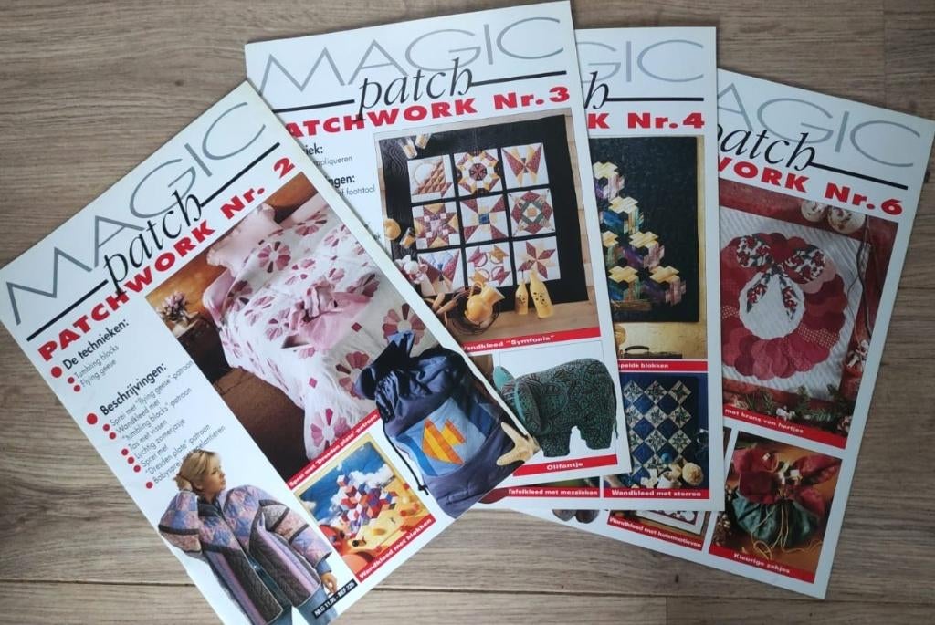 Patchwork Magic Patch plus 3 bonus tijdschriften, Ophalen, Gelezen, Borduren en Naaien