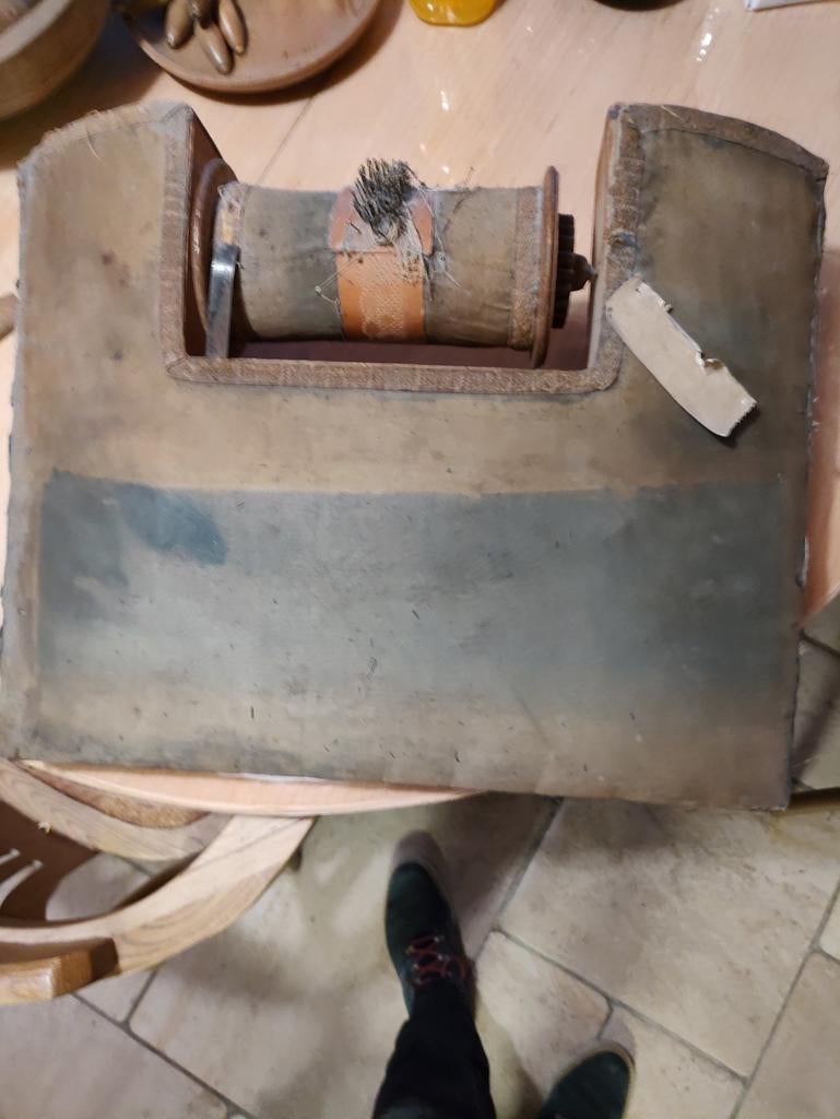 heel oud kantkloskussen met 2 lades en speldenrol, Antiek en Kunst, Curiosa en Brocante, Ophalen