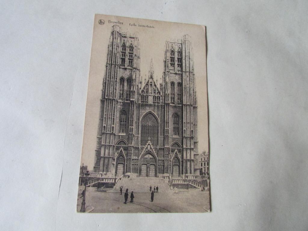 BRUXELLES l4 EGLISE SAINT - GUDULE, CARTE POSTALE, Envoi, 1920 à 1940, Affranchie, Bruxelles (Capitale)