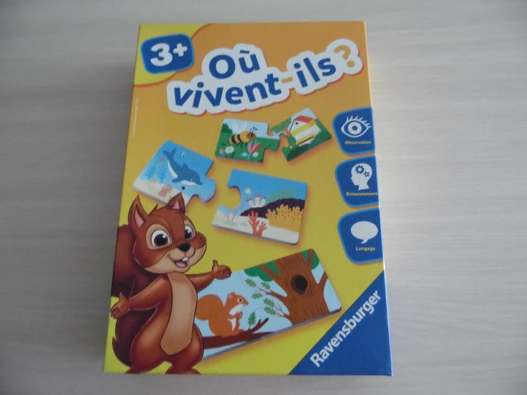 WAAR WONEN ZE? RAVENSBURGER, Ophalen of Verzenden, Zo goed als nieuw, Puzzelen