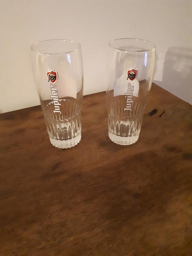 2 verres à bière Jupiler (25 cl), Enlèvement ou Envoi, Comme neuf, Verre à bière