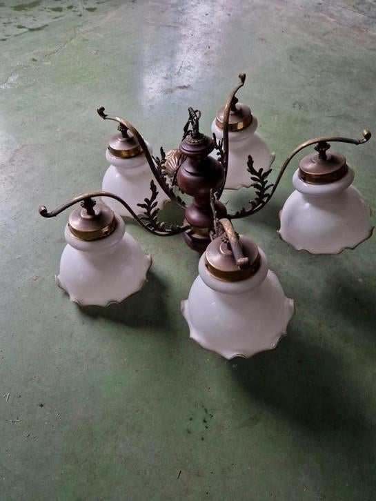 Rustieke luster, Huis en Inrichting, Lampen | Kroonluchters, Ophalen, Gebruikt