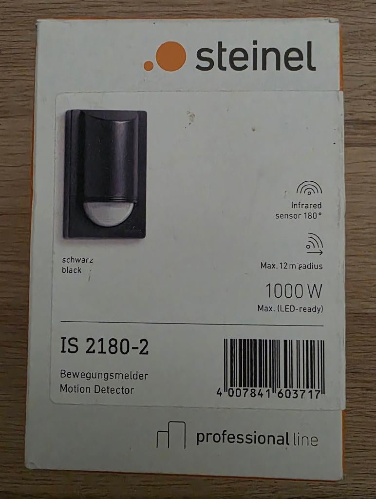 Nieuwe bewegingsmelder Steinel IS2180-2, Doe-het-zelf en Bouw, Elektriciteit en Kabels, Nieuw, Overige typen, Ophalen of Verzenden