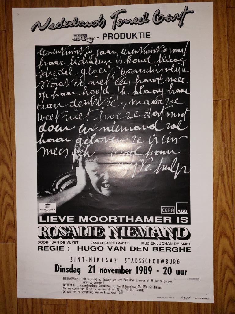poster : toneelopvoering NTG : Rosalie Niemand, Collections, Envoi