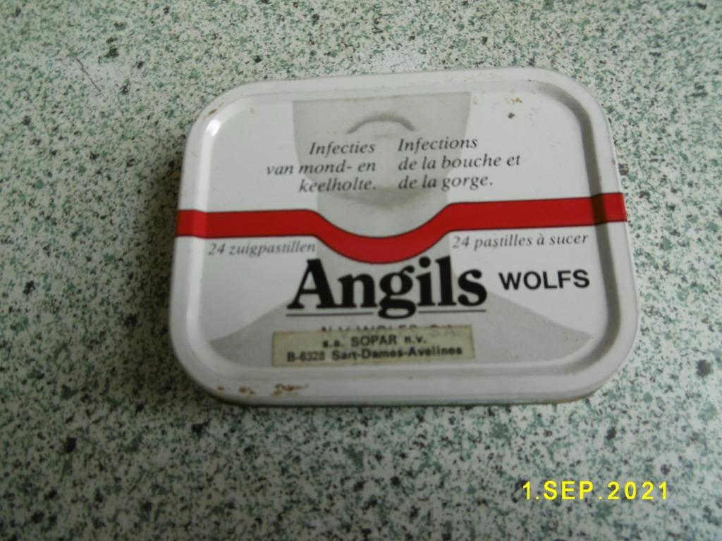 blikken, klein blikje van angils wolfs zuigpastilles, Ophalen of Verzenden, Zo goed als nieuw, Overige, Overige merken