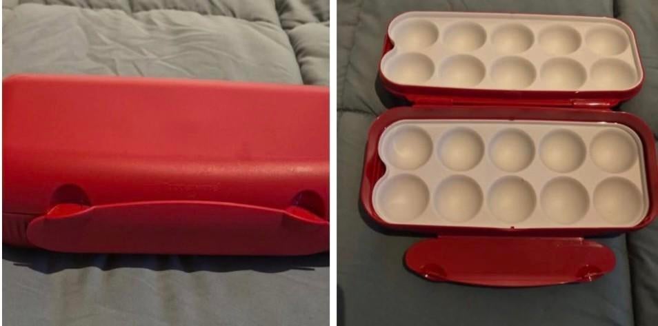 Tupperdoos eierdoos, Ophalen of Verzenden, Zo goed als nieuw