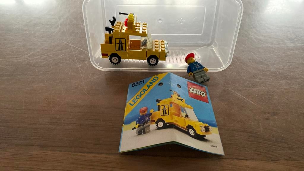 Lego nr 6521 vintage emergency repair truck met orgineel pla, Kinderen en Baby's, Speelgoed | Duplo en Lego, Lego, Ophalen