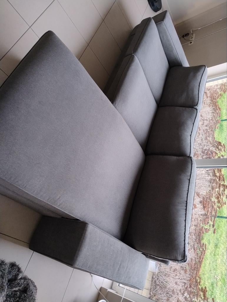 Kivik ikea driezit plus longchair blauw grijs in goede staat, Enlèvement, Tissus