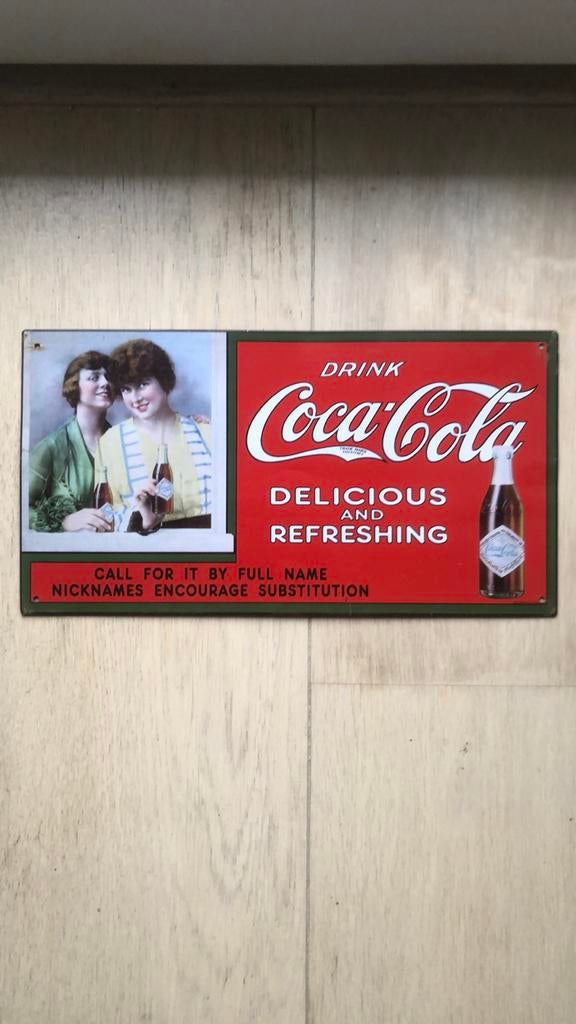 Reclamebord Coca-Cola., Ophalen, Zo goed als nieuw, Reclamebord